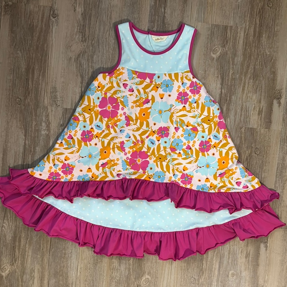 Matilda Jane Fun in the Sun Brilliant Daydream Tank Dress Girls Size 10 - EUC